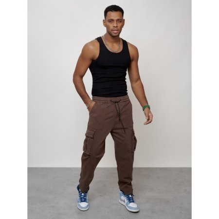 Cargo jeans men, size 46-48, brown color-9