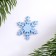 New Year's set for decor "Snowflakes" 12 pcs., Blue color