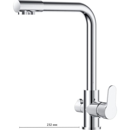 Kitchen mixer d & k rhein.marx DA1391601, single -leaf, chrome