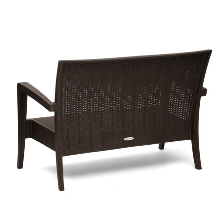 The sofa "Rattan Ola Dom" brown, 128 x 77 x 89 cm-3