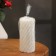 Candle-cylinder "Spiral", 5x10 cm, pearl, 6 hours