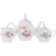 Tea Service 6/9 Bernadotte, Decor "Meissen Bouquet", 15 items