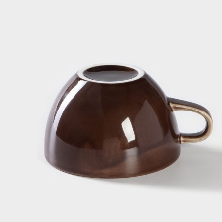 Porcelain coffee coffee "Watercolor", 320 ml, brown color-2