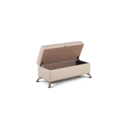 Rondel banquet with PM, 950 × 410 × 420 mm, eco -leather, vanilla souffle color-1