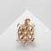 Brooch "Turtle" with a pearl shell, white color in gold