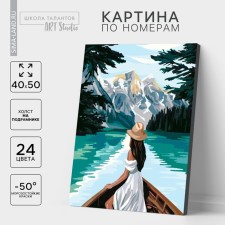 Picture on numbers on canvas with a subframe 