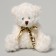 Soft toy "Bear with a bow", color mix