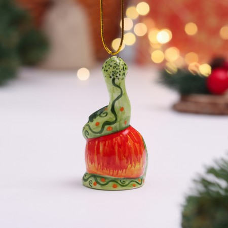 Souvenir "Snake on an apple", 10 cm, Mayolik-2