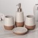 A set of accessories for the bathroom “minimal”, 4 items (dispenser, soap dish, 2 glasses), beige color