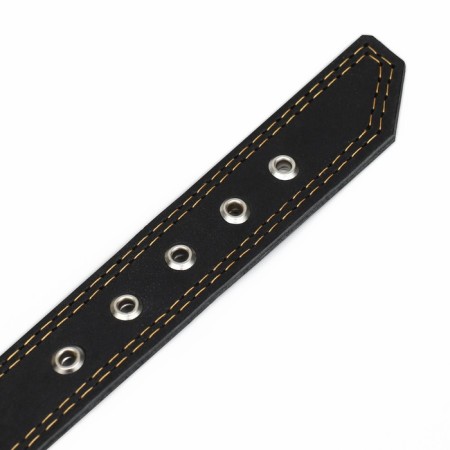 Collar leather two-layer dimensionless, 69 x 3.5 cm, Osh 45-60 cm, black-6