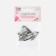 The base for brooches, 2 holes, 32 mm, 10 pcs, silver color