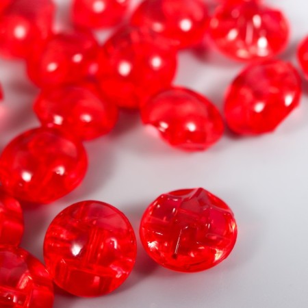 Buttons plastic on the midnight "Red crystal" 1.3x1.3 cm set 35 pcs 4.8x3.7x3.7 cm-2