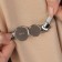 Picking for curtains "Pearl circles", 2 × 31.5 cm, silver color
