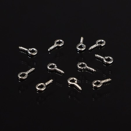 Holder for a screw pendant, 8 × 4 mm (set 1000 pcs.), Silver color-1