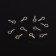 Holder for a screw pendant, 8 × 4 mm (set 1000 pcs.), Silver color