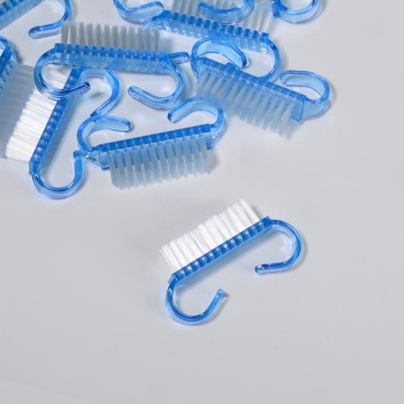 Manicure/pedicure brushes, 10 pcs, 6.5 × 1.3 cm, blue