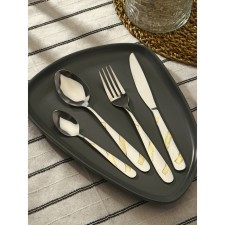 A set of cutlery made of stainless steel “Fleece”, 24 items, on a stand, silver color