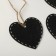 Cretaceous price tag "suspended" 8 × 5.8, heart with dotted line, (packaging 10 pcs.), Black and white color