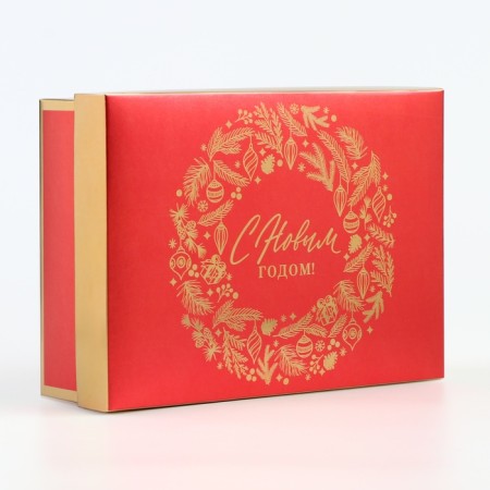 Folding box "New Year's Wreath", 21 x 15 x 7 cm, New Year-2