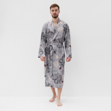 Home robe KAFTAN "Dragon", r.52-54. grey