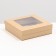 The box is folding, the lid is, with a window, craft, 23 x 23 x 6.5 cm