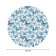 The tablecloth “Blue butterflies”, round, Saten, d = 150 cm