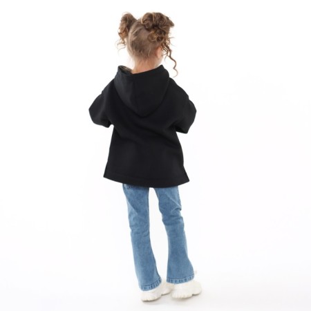 Sweatshirt for girls, black color, height 98 cm-3