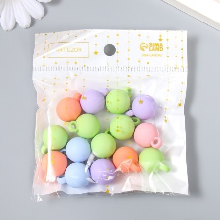 Suspension for creativity Plastic "Shar" pastel matte mix 1.6x1.6x2.2 cm-3
