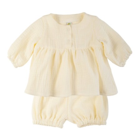 A set of clothes for the summer "Sakura", height 92, beige color-1