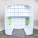 Baby stand with rubberized steps, white/green color