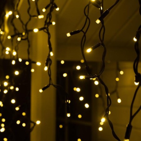 Garland "fringe" 3 x 0.9 m, IP65, UMS, dark rubber thread, 232 LED, glow warm white, 220 V-2