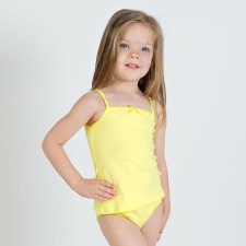 T-shirt for girls Basic, height 86-92 cm, yellow color