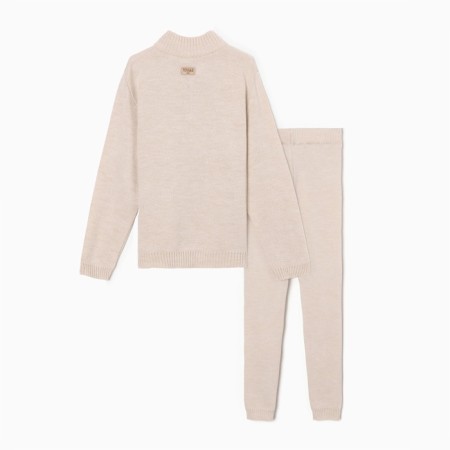 Costume (sweater and trousers) children's minku, beige color, height 152 cm-6
