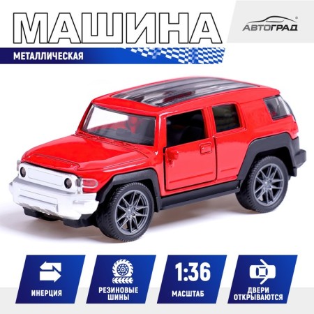 Autograd Metal Metal "Jeep", 1:36, inertia, doors open, red color
