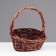 A set of wicker baskets, 3 pcs, 38x30x9/17, 25x20x7/12 cm, dark, willow