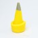 Clown carnival cap on elastic band, yellow, foam