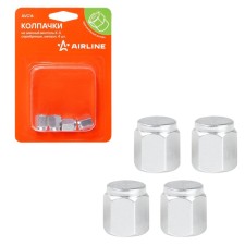 Caps on the tire valve K-3, silver, metal, 4 pcs. AVC16