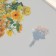 Plastic stickers "Summer flowers. Yellow" set 40 pcs 15x8 cm