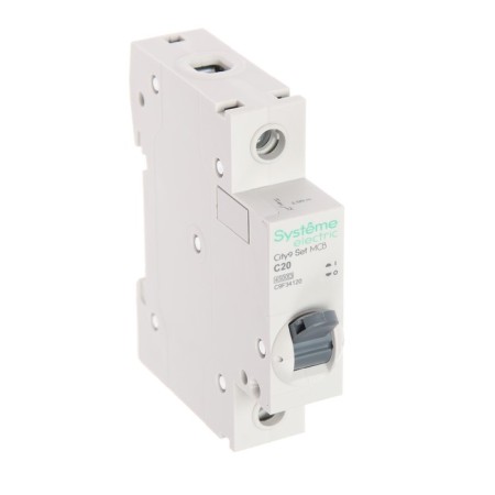 The circuit breaker SE CITY9 SET, C, 20 A, 1P, 4.5 KA, 230 V-1
