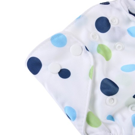 Reusable diaper+ 1 insert included "balls", white/blue color-4