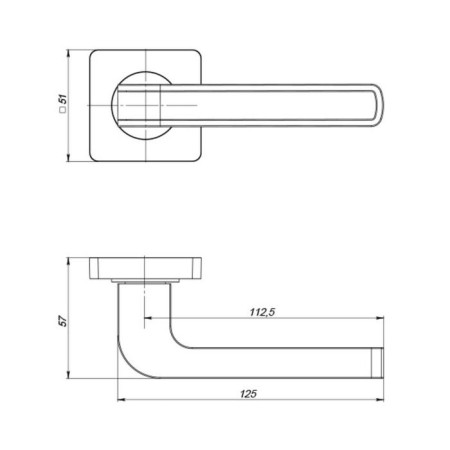 Separate handle Futura ZQ SN/WH-19, color matte nickel, white-1