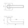 Separate handle Futura ZQ SN/WH-19, color matte nickel, white