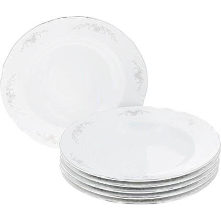 Dining set 6/24 Constance, decor "Gray ornament, Platinum layering", 24 items-3