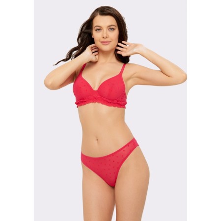 Women's bra -braid, size 70c, red color