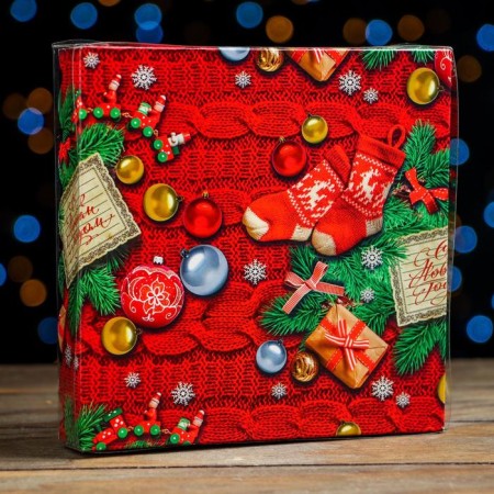 Box for cookies "Happy New Year!", 15 x 15 x 3 cm-1
