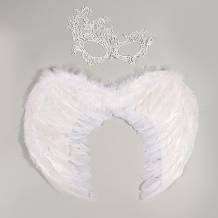 Carnival costume "Angel", wings, mask-5