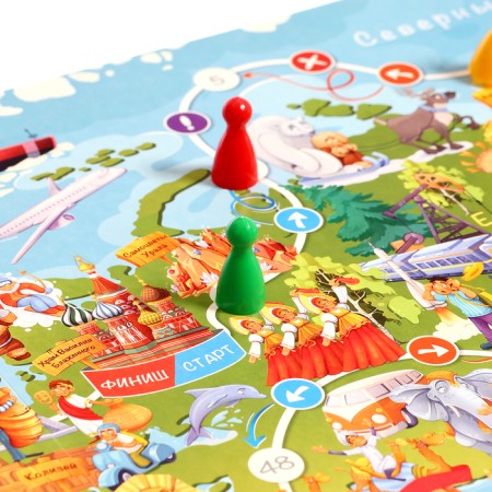 Bulbed Game "Big Circle", with cards-4
