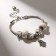 Hams's hand “Margeri” Bracelet, white color in silver, l = 19 cm