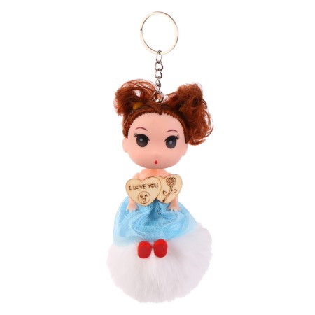 Brunette-cups on a white pompon, 14 cm-3