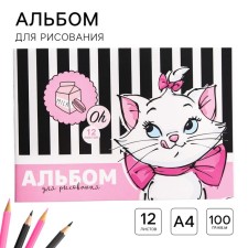 Album for drawing A4, 12 sheets 100 g/m², on paper, cats aristocrats